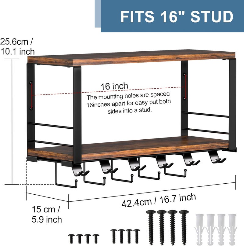 TJMOREE 2 Tier Floating Shelf Compatible with Tonal Accessories, T-Bracket Lock Adapters Hanger, Wall Mount Home Gym Storage Rack for Fitness Equipment - Image 3